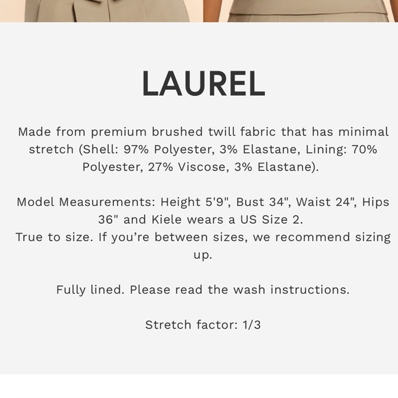 🆕 Oh Polly Laurel Square Neck Tailored Top and Maize Pleated Mini Skirt - Picture 9 of 16